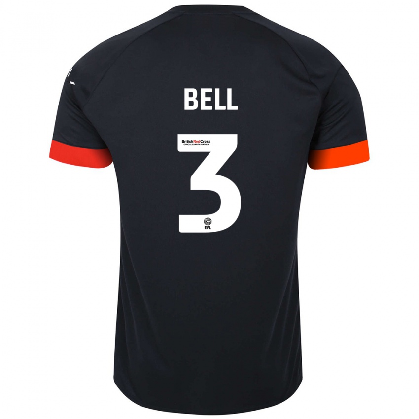 Criança Camisola Amari'i Bell #3 Laranja Preto Alternativa 2024/25 Camisa