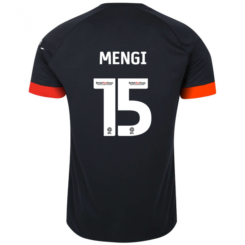 Criança Camisola Teden Mengi #15 Laranja Preto Alternativa 2024/25 Camisa