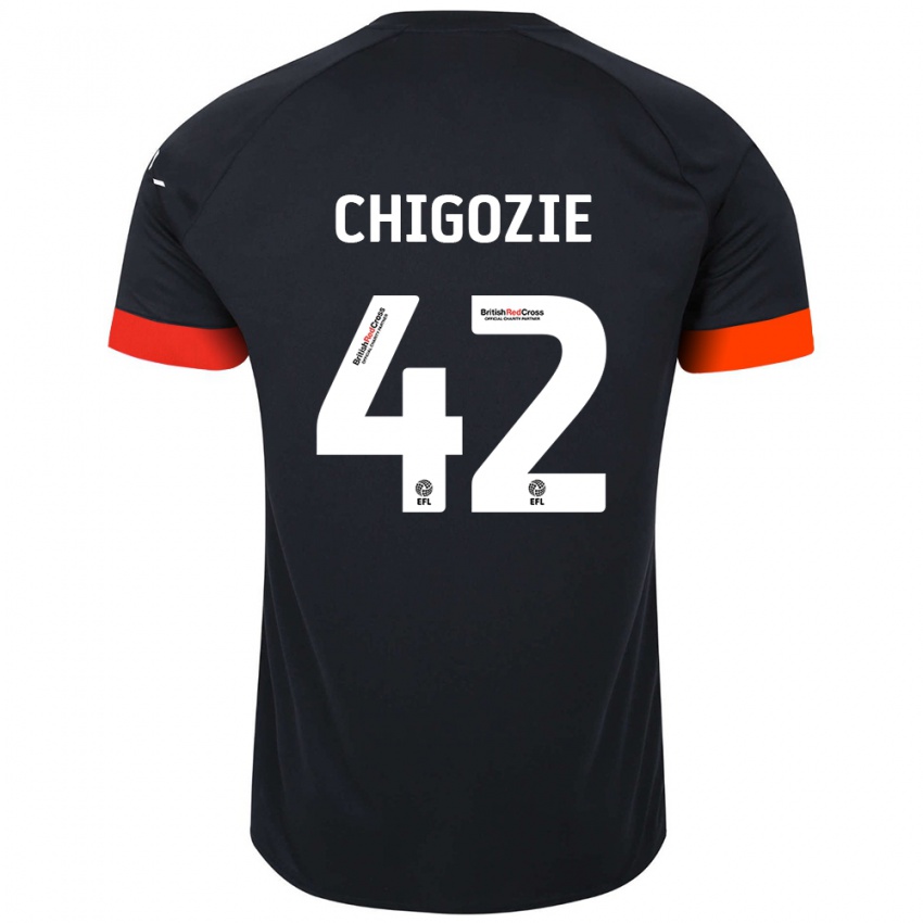 Criança Camisola Christian Chigozie #42 Laranja Preto Alternativa 2024/25 Camisa