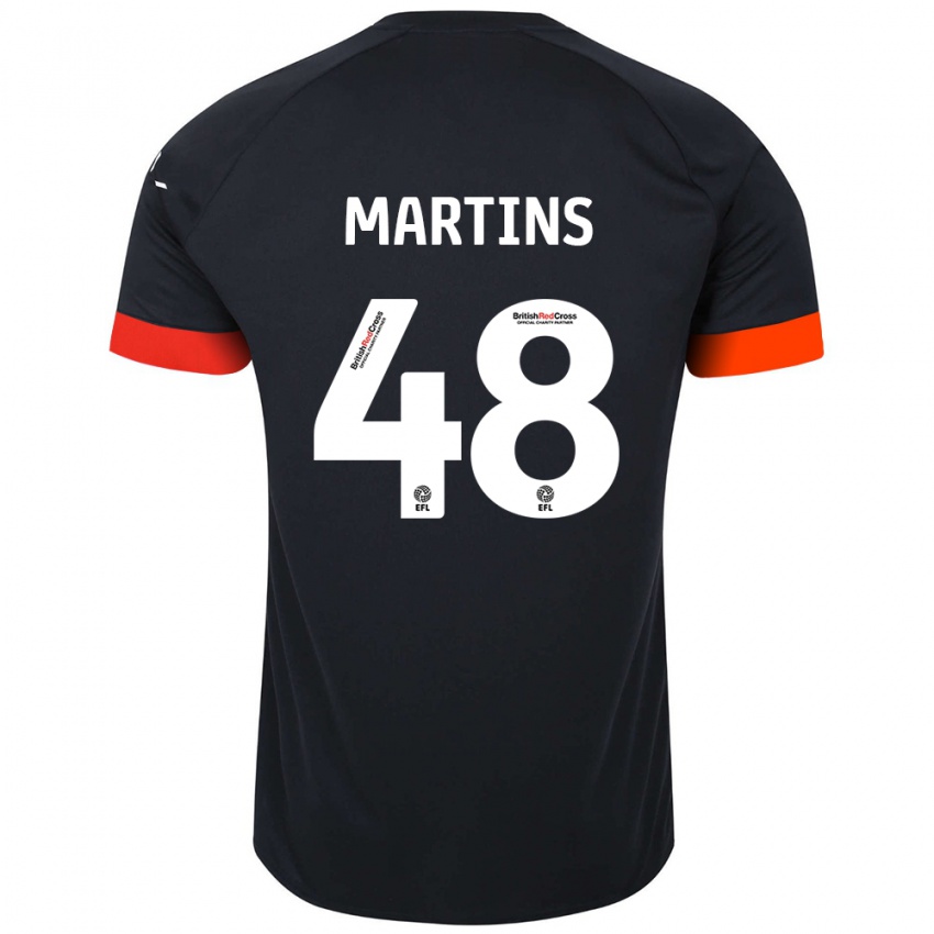 Criança Camisola Dominic Dos Santos Martins #48 Laranja Preto Alternativa 2024/25 Camisa