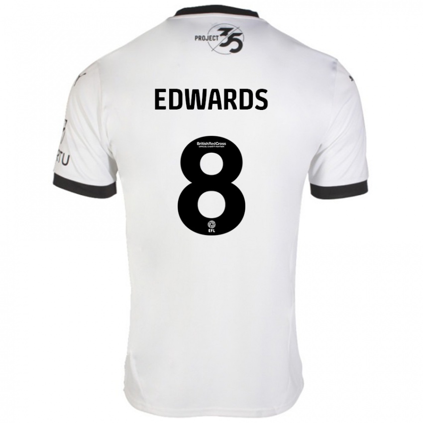 Criança Camisola Joe Edwards #8 Preto Branco Alternativa 2024/25 Camisa