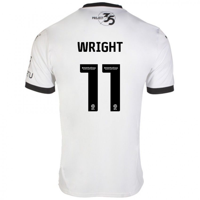 Criança Camisola Callum Wright #11 Preto Branco Alternativa 2024/25 Camisa