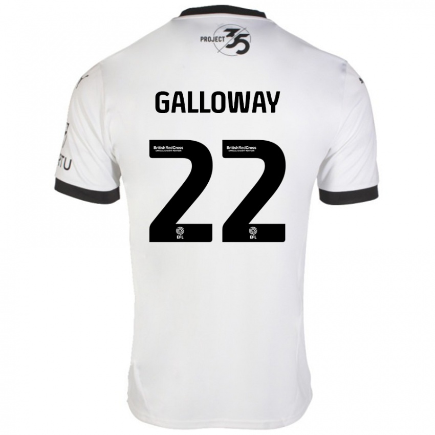 Criança Camisola Brendan Galloway #22 Preto Branco Alternativa 2024/25 Camisa