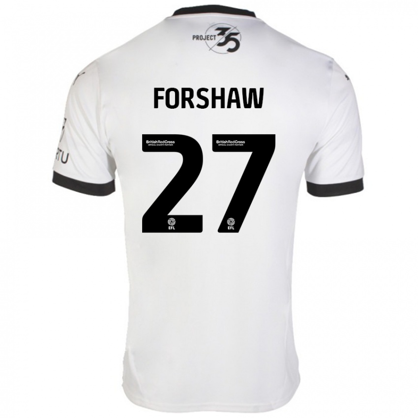 Criança Camisola Adam Forshaw #27 Preto Branco Alternativa 2024/25 Camisa