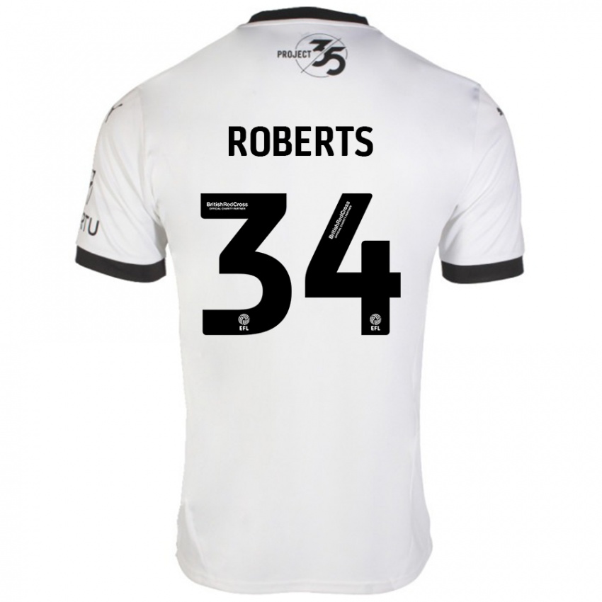 Criança Camisola Caleb Roberts #34 Preto Branco Alternativa 2024/25 Camisa