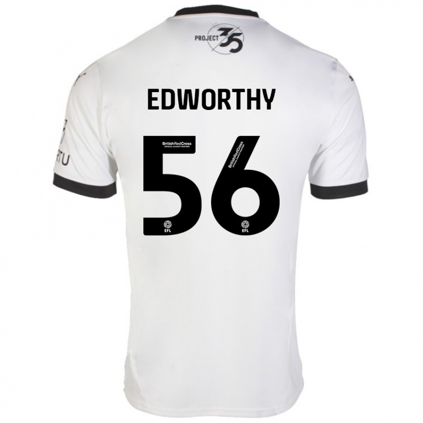 Criança Camisola Kieran Edworthy #56 Preto Branco Alternativa 2024/25 Camisa