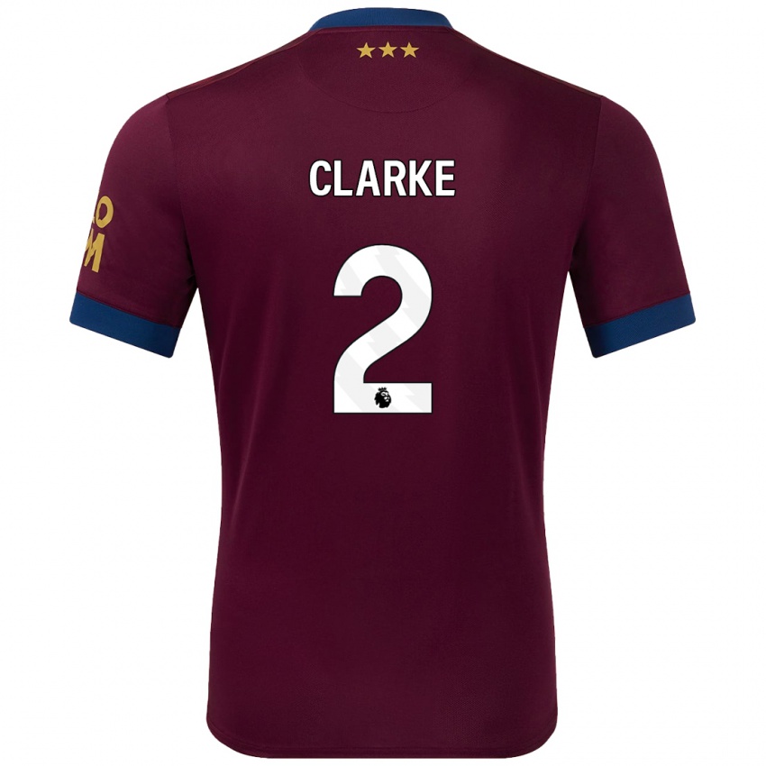 Criança Camisola Harry Clarke #2 Castanho Alternativa 2024/25 Camisa