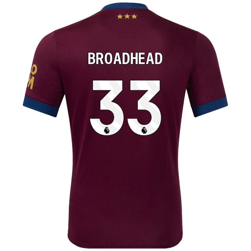 Criança Camisola Nathan Broadhead #33 Castanho Alternativa 2024/25 Camisa