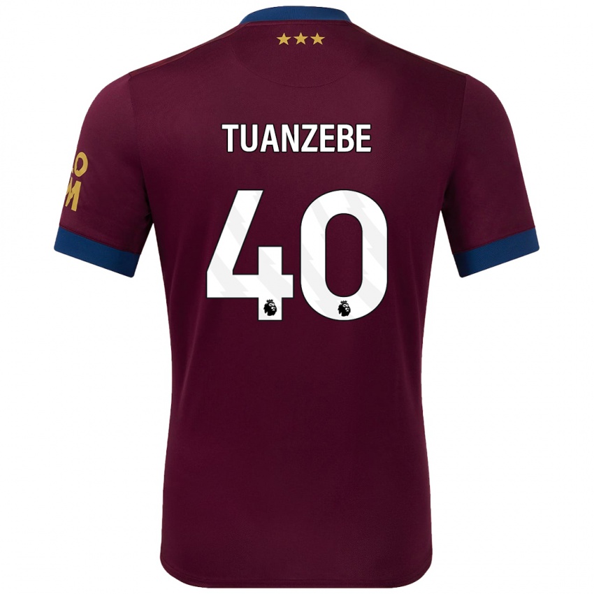 Criança Camisola Axel Tuanzebe #40 Castanho Alternativa 2024/25 Camisa