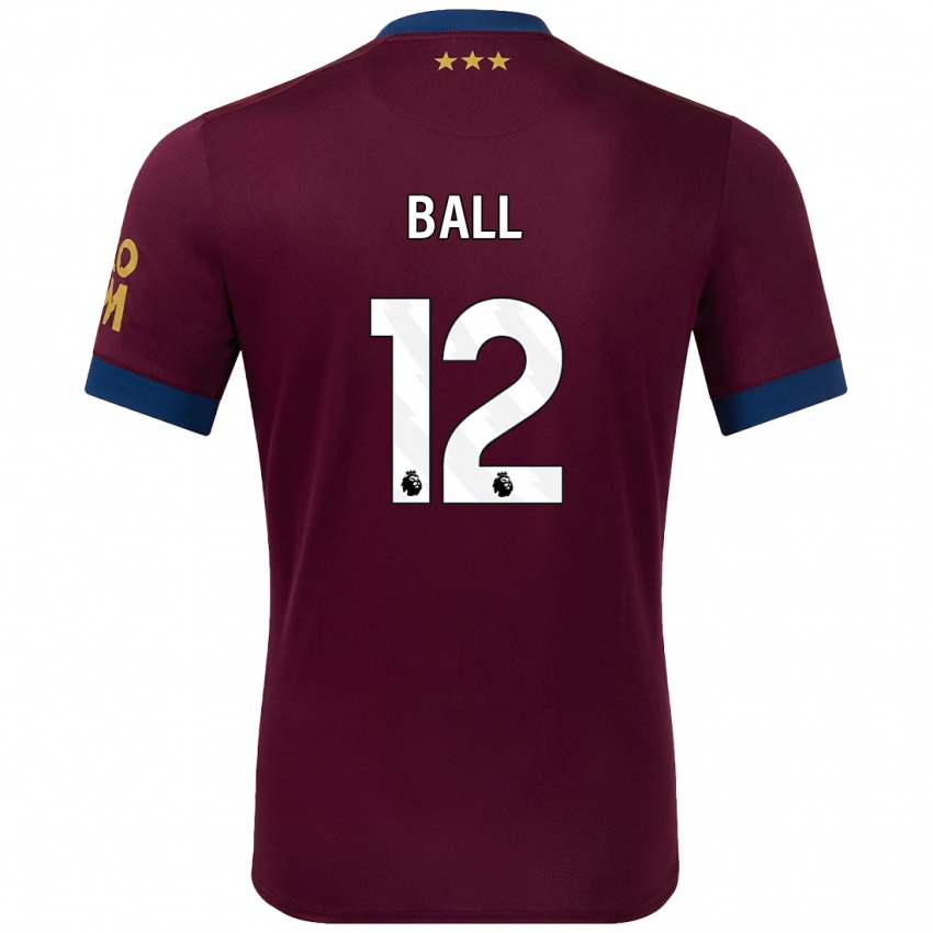 Criança Camisola Dominic Ball #12 Castanho Alternativa 2024/25 Camisa