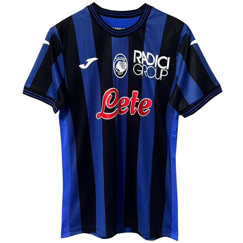 Homem Camisola Gianluca Scamacca #9 Azul Preto Principal 2024/25 Camisa