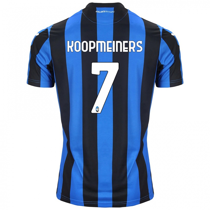 Homem Camisola Teun Koopmeiners #7 Azul Preto Principal 2024/25 Camisa