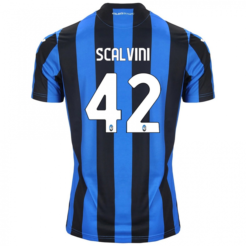 Homem Camisola Giorgio Scalvini #42 Azul Preto Principal 2024/25 Camisa