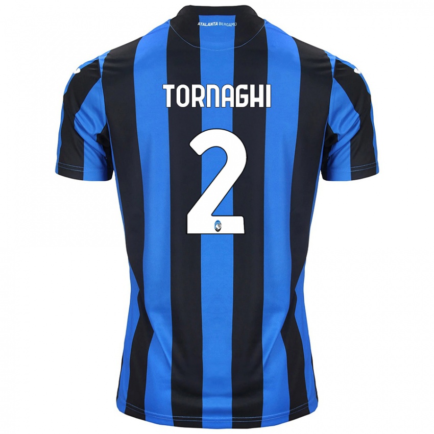 Homem Camisola Pietro Tornaghi #2 Azul Preto Principal 2024/25 Camisa