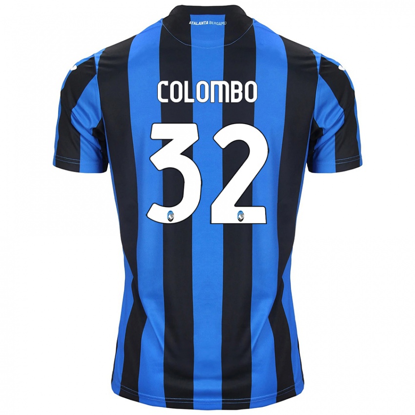 Homem Camisola Matteo Colombo #32 Azul Preto Principal 2024/25 Camisa