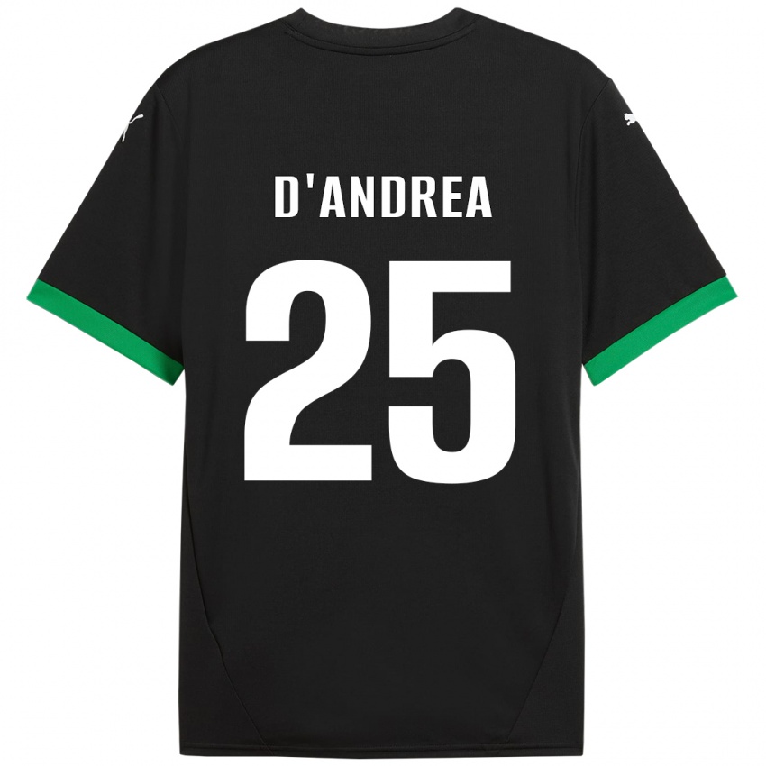 Homem Camisola Luca D'andrea #25 Preto Verde Escuro Principal 2024/25 Camisa