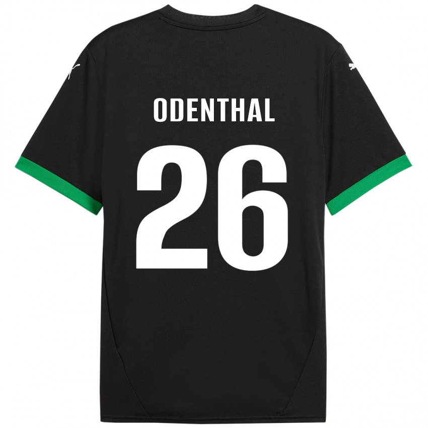 Homem Camisola Cas Odenthal #26 Preto Verde Escuro Principal 2024/25 Camisa