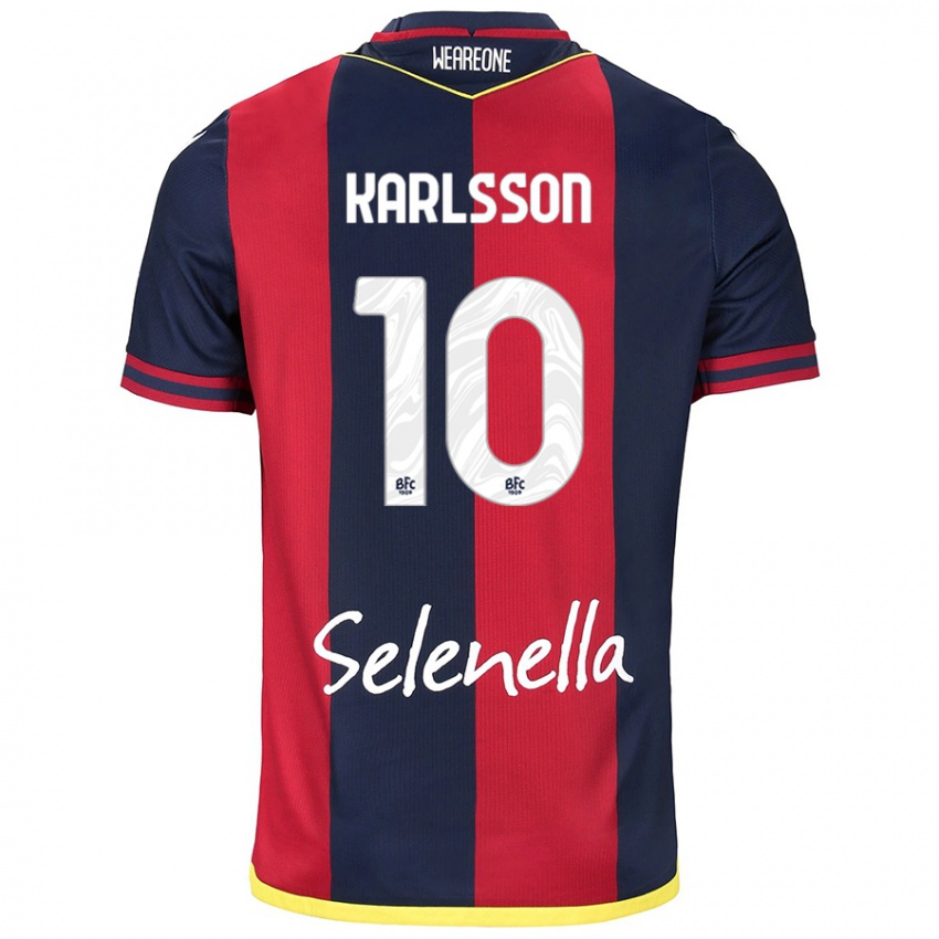 Homem Camisola Jesper Karlsson #10 Azul Red Royal Principal 2024/25 Camisa