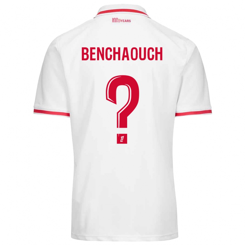 Homem Camisola Yanis Benchaouch #0 Vermelho Branco Principal 2024/25 Camisa