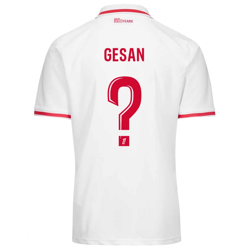 Homem Camisola Yannick Gesan #0 Vermelho Branco Principal 2024/25 Camisa