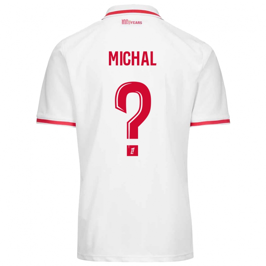 Homem Camisola Lucas Michal #0 Vermelho Branco Principal 2024/25 Camisa