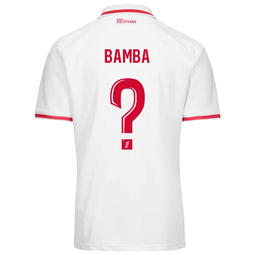 Homem Camisola Aladji Bamba #0 Vermelho Branco Principal 2024/25 Camisa