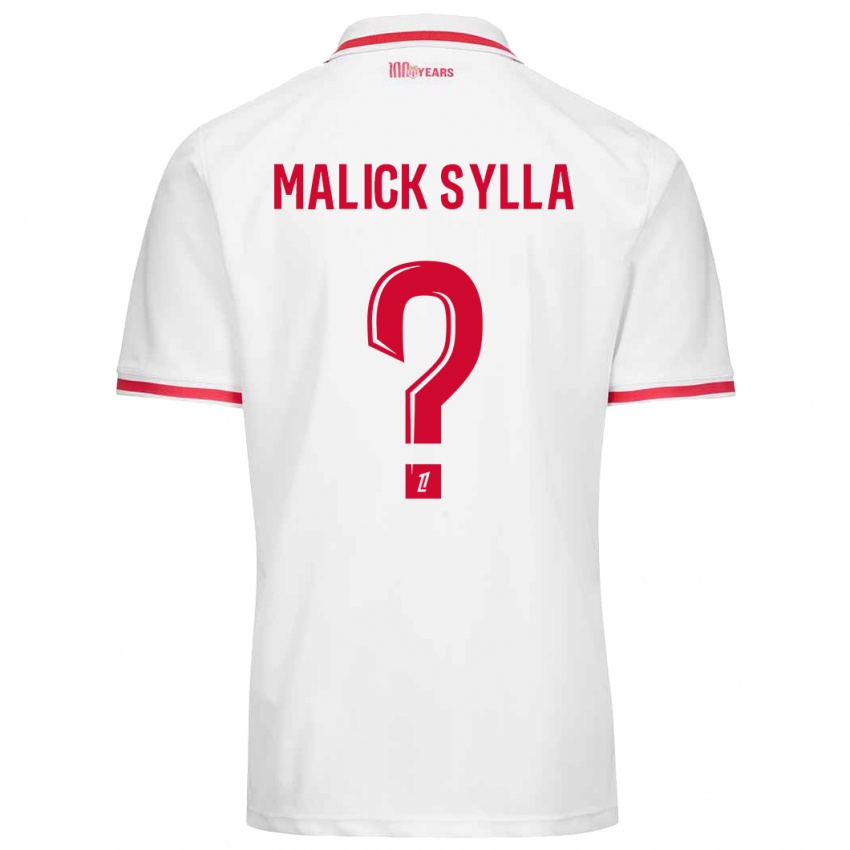 Homem Camisola Malick Sylla #0 Vermelho Branco Principal 2024/25 Camisa