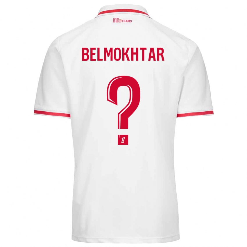 Homem Camisola Ilies Belmokhtar #0 Vermelho Branco Principal 2024/25 Camisa