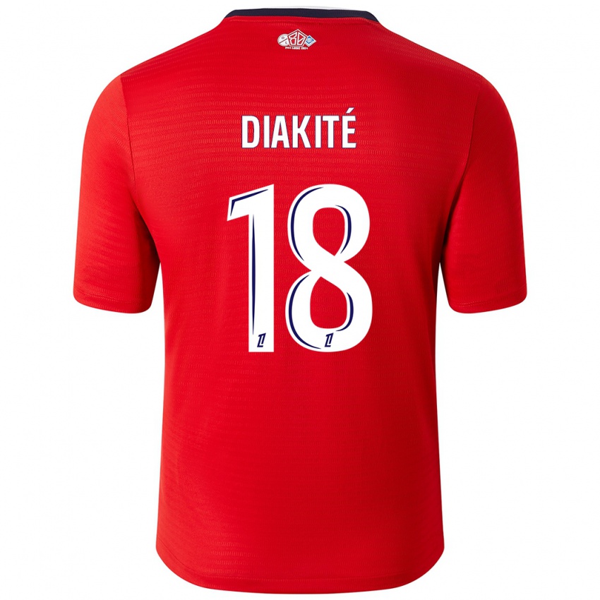 Homem Camisola Bafode Diakite #18 Branco Vermelho Principal 2024/25 Camisa