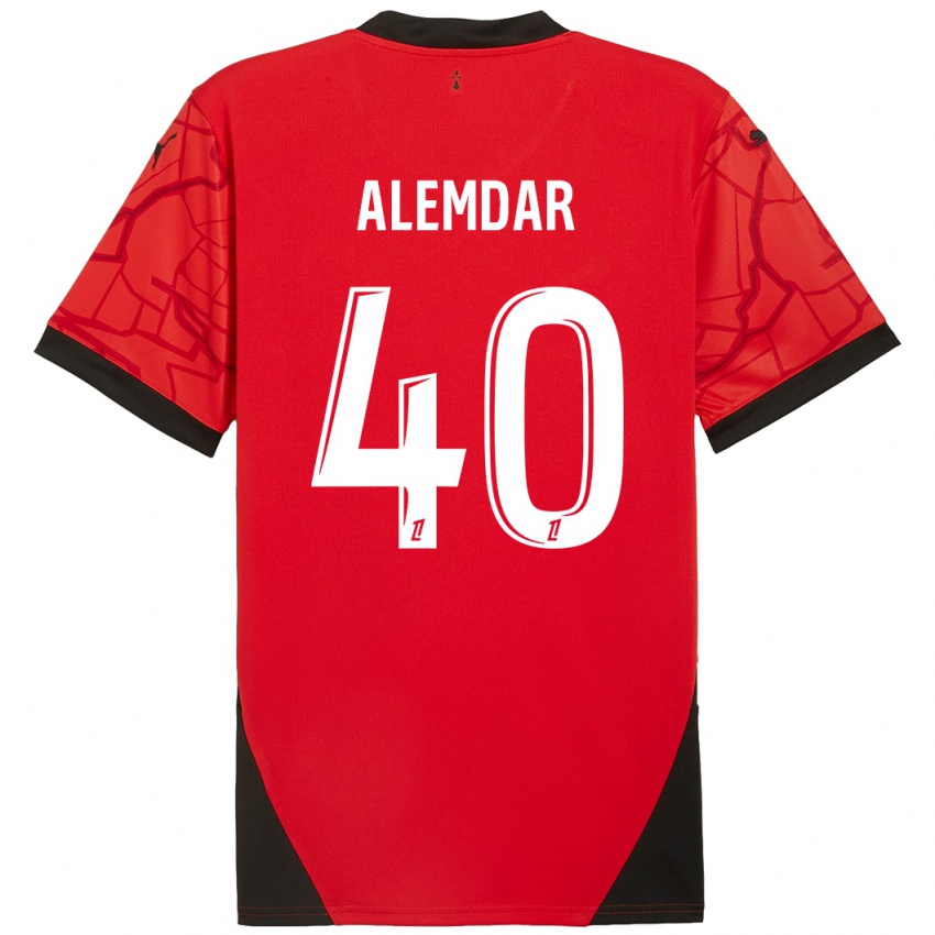 Homem Camisola Doğan Alemdar #40 Vermelho Preto Principal 2024/25 Camisa