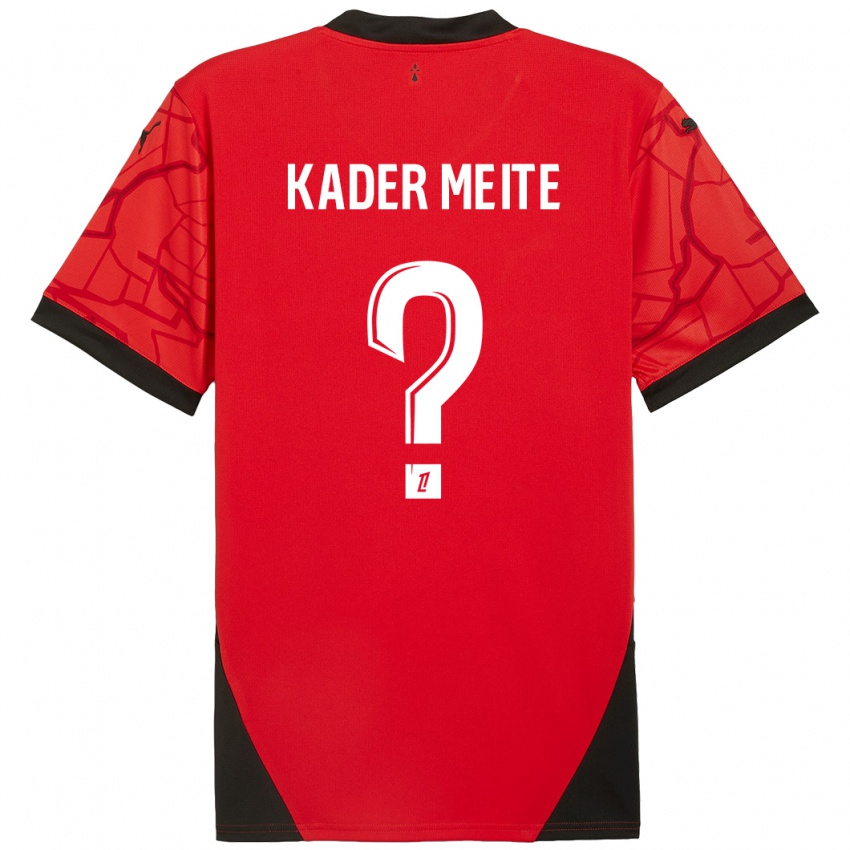 Homem Camisola Mohamed Kader Meïté #0 Vermelho Preto Principal 2024/25 Camisa