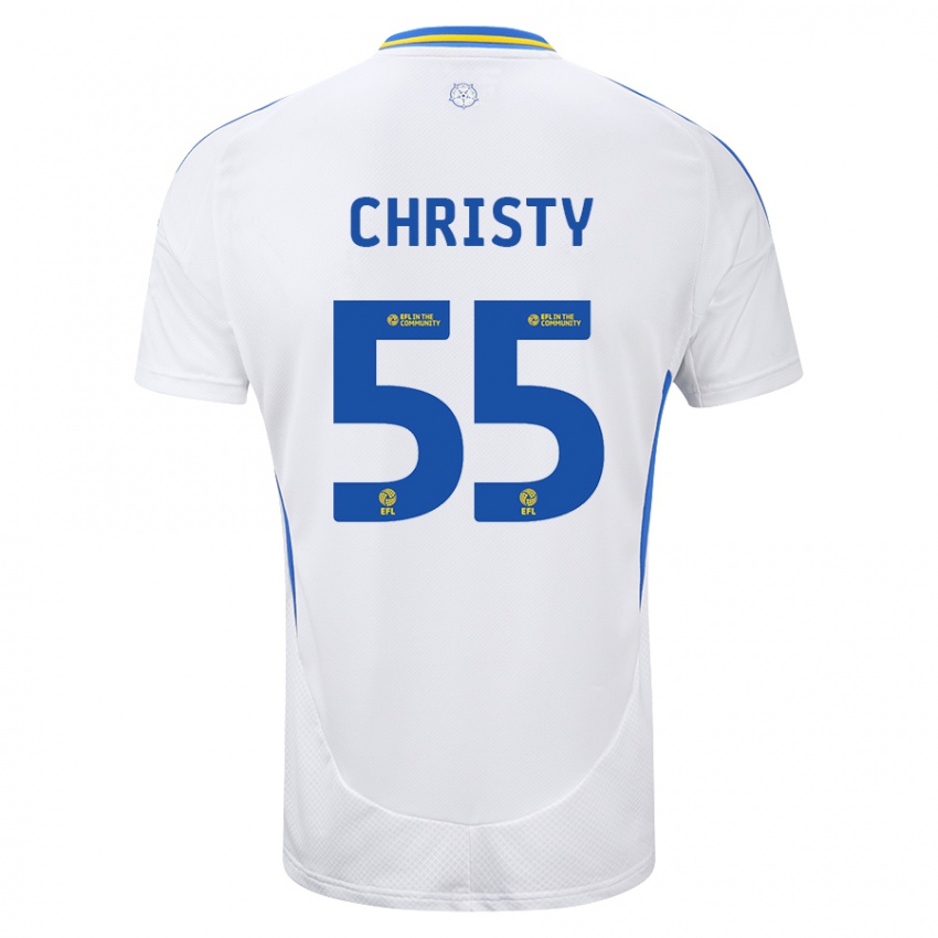 Homem Camisola Harry Christy #55 Azul Branco Principal 2024/25 Camisa