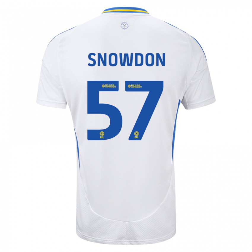 Homem Camisola Joe Snowdon #57 Azul Branco Principal 2024/25 Camisa