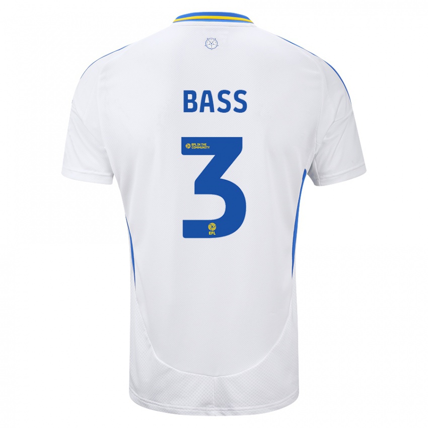 Homem Camisola Rebekah Bass #3 Azul Branco Principal 2024/25 Camisa