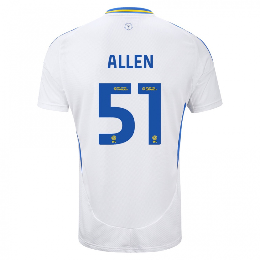 Homem Camisola Charlie Allen #51 Azul Branco Principal 2024/25 Camisa