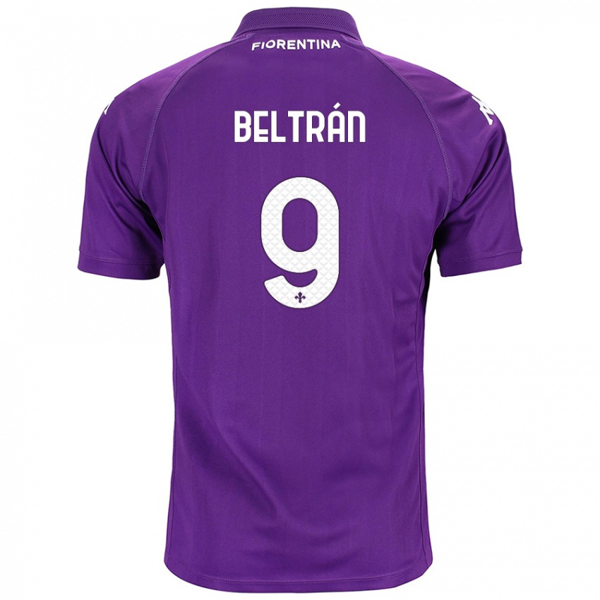 Homem Camisola Lucas Beltrán #9 Roxo Principal 2024/25 Camisa