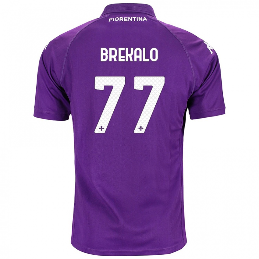 Homem Camisola Josip Brekalo #77 Roxo Principal 2024/25 Camisa