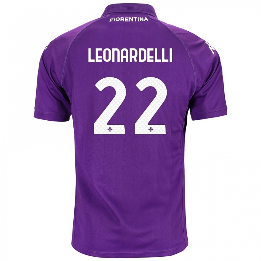 Homem Camisola Pietro Leonardelli #22 Roxo Principal 2024/25 Camisa