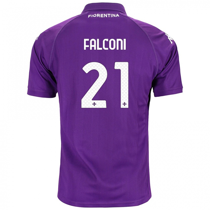 Homem Camisola Niccolo Falconi #21 Roxo Principal 2024/25 Camisa