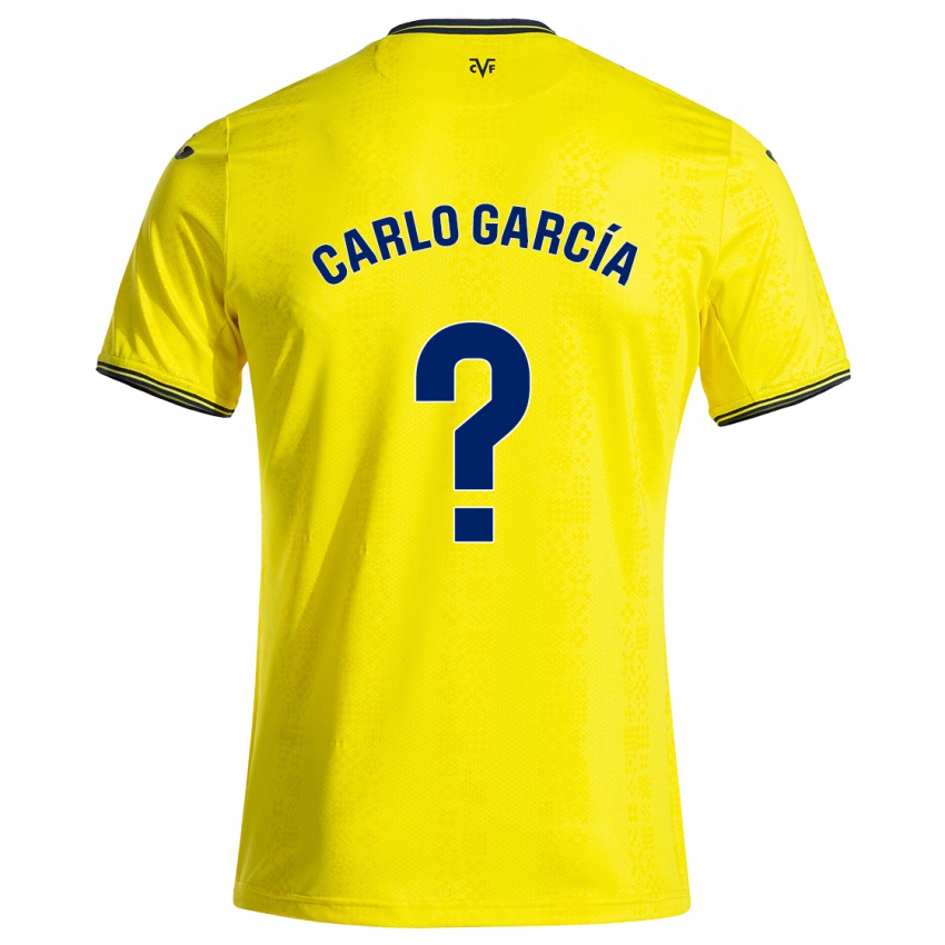 Homem Camisola Carlo García #0 Preto Amarelo Principal 2024/25 Camisa