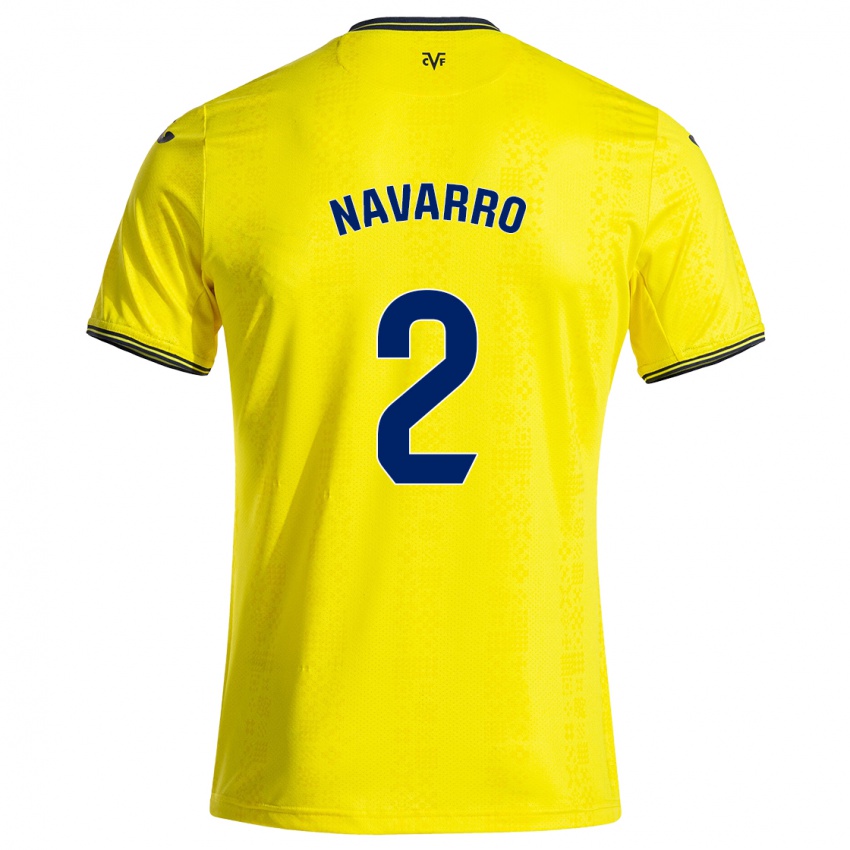 Homem Camisola Pau Navarro #2 Preto Amarelo Principal 2024/25 Camisa