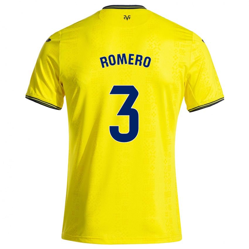 Homem Camisola Cristo Romero #3 Preto Amarelo Principal 2024/25 Camisa