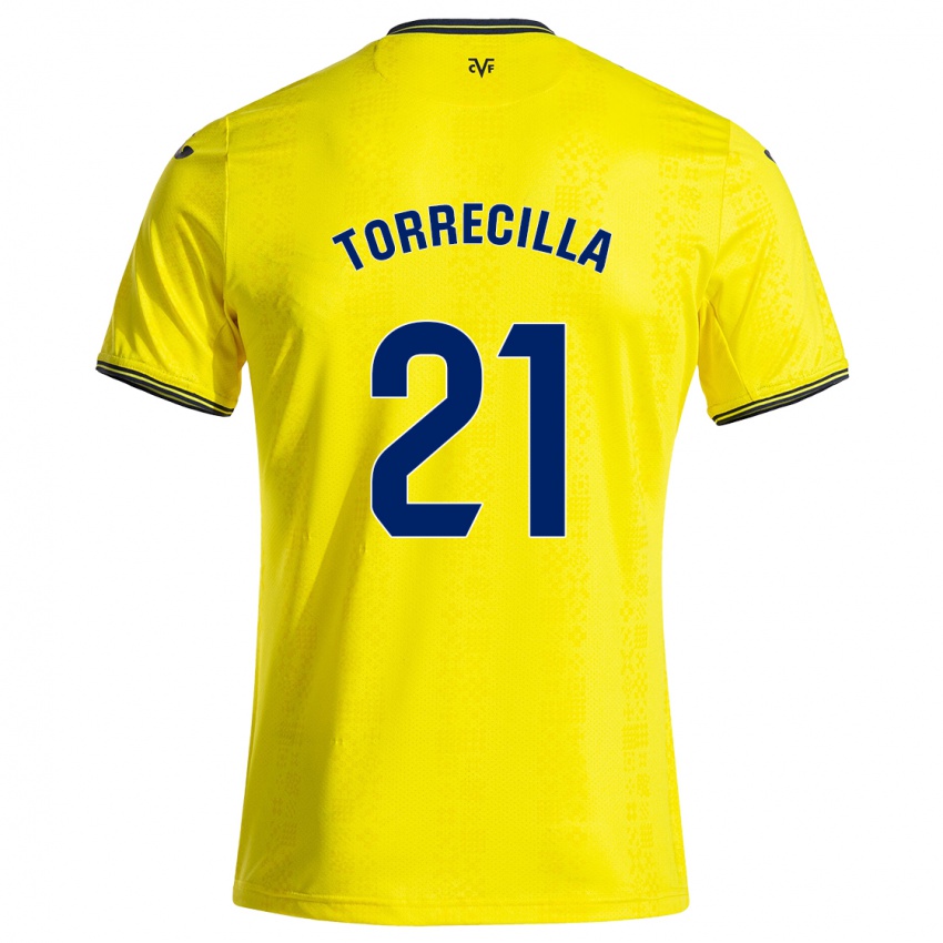 Homem Camisola Virginia Torrecilla #21 Preto Amarelo Principal 2024/25 Camisa