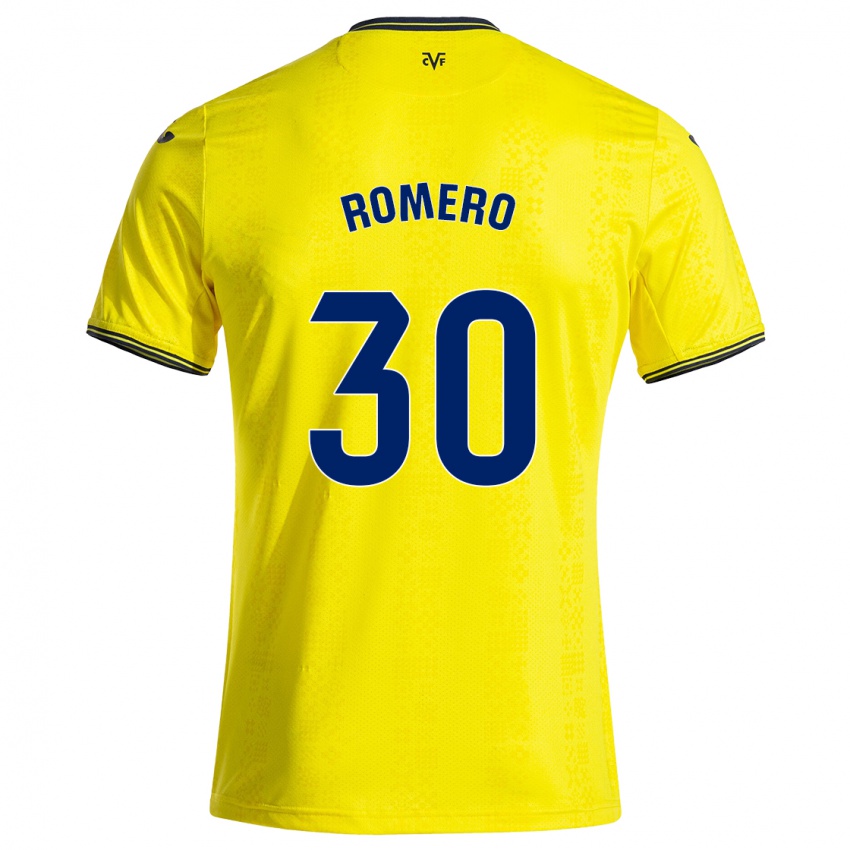 Homem Camisola Lucía Romero #30 Preto Amarelo Principal 2024/25 Camisa