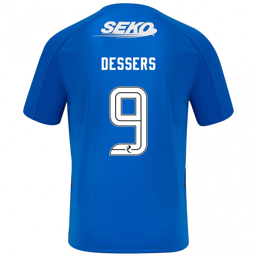 Homem Camisola Cyriel Dessers #9 Azul Escuro Principal 2024/25 Camisa