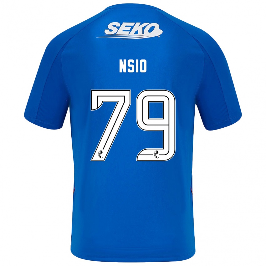 Homem Camisola Paul Nsio #79 Azul Escuro Principal 2024/25 Camisa