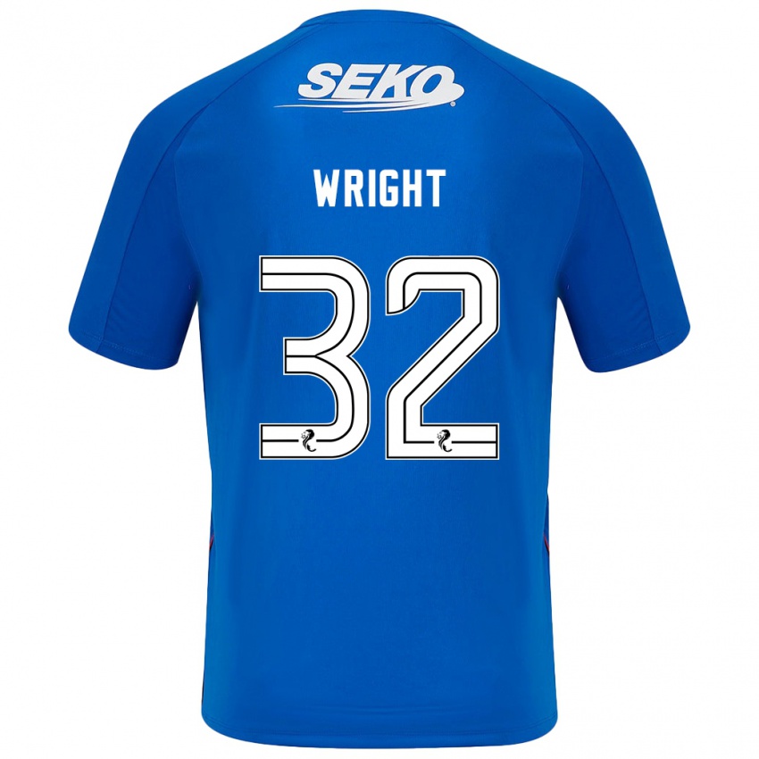 Homem Camisola Kieran Wright #32 Azul Escuro Principal 2024/25 Camisa