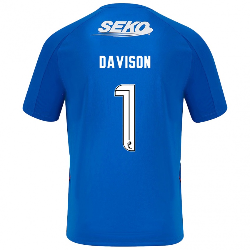 Homem Camisola Hannah Davison #1 Azul Escuro Principal 2024/25 Camisa