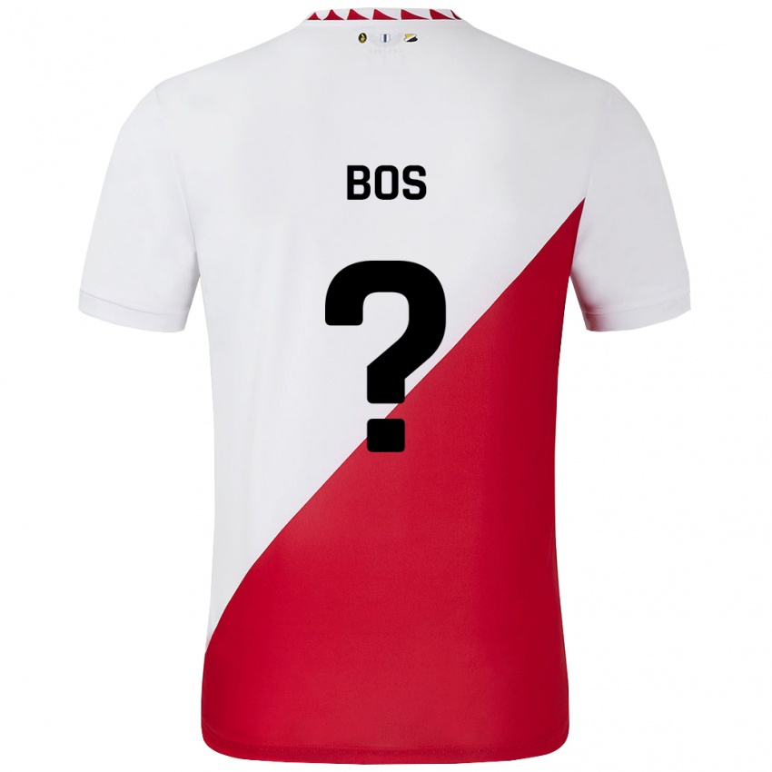 Homem Camisola Torben Bos #0 Vermelho Branco Principal 2024/25 Camisa