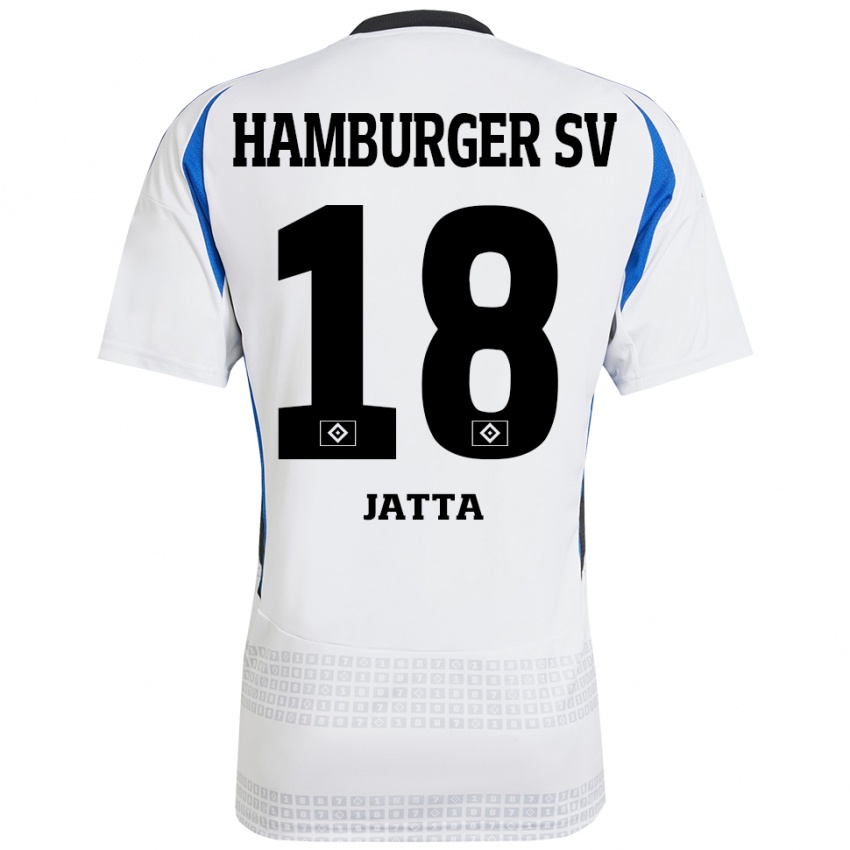 Homem Camisola Bakery Jatta #18 Azul Branco Principal 2024/25 Camisa